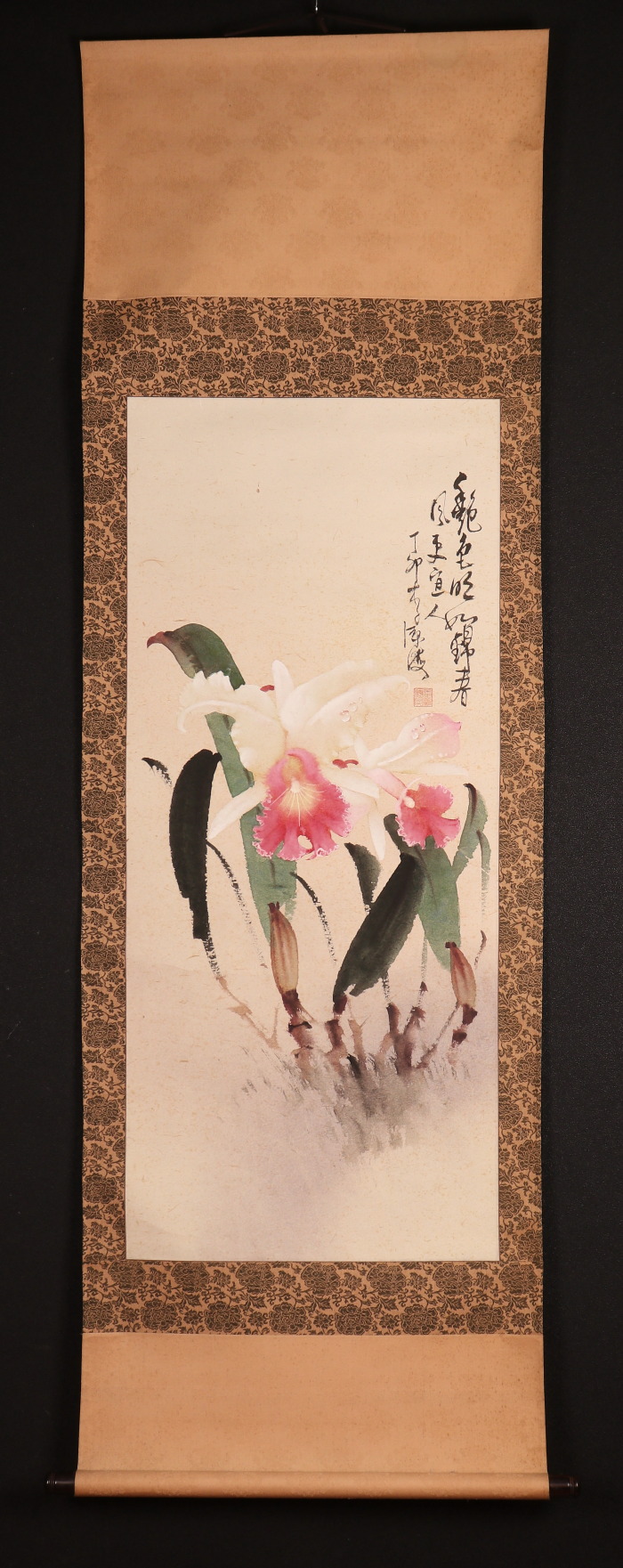 【模写】【一灯】c2109〈李源海〉花画賛 台湾 中国画