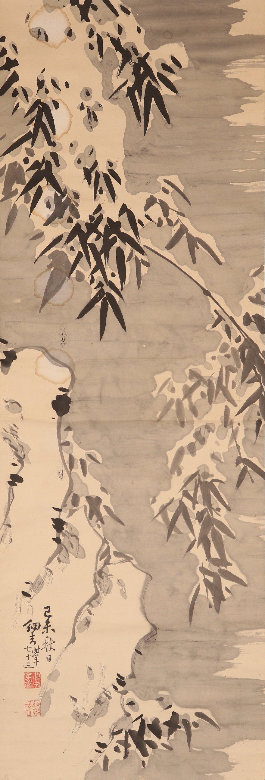 ☆江馬細香 肉筆墨竹画／江戸後期の女流詩人 画家 江馬細香 墨