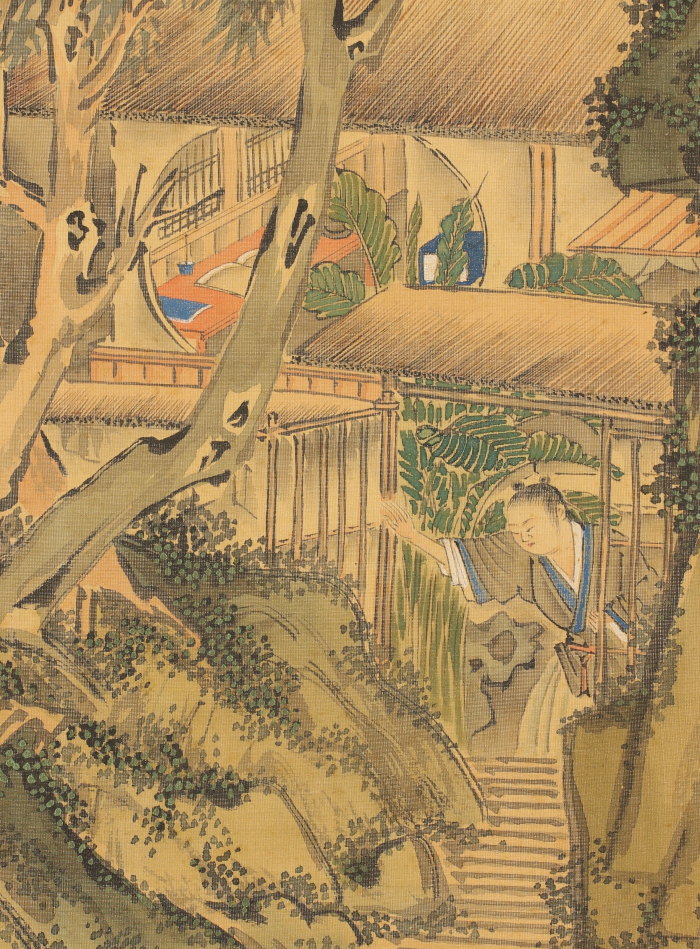 【模写】谷文晁/雪景山村図/山水図/訪友図/大幅/掛軸/名家伝来/AC-286 模写】谷文晁/雪景山村図/山水図/訪友図/大幅/掛軸/名家伝来/AC-286