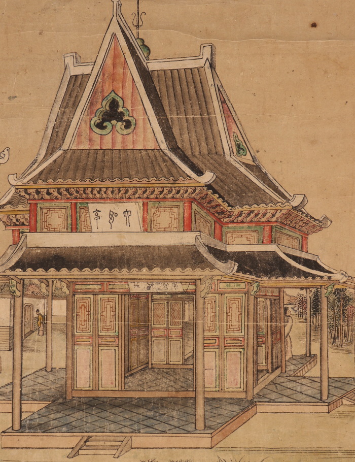 【伝来】b1398 宫廷図 朝鲜 李朝 韩国 中国画