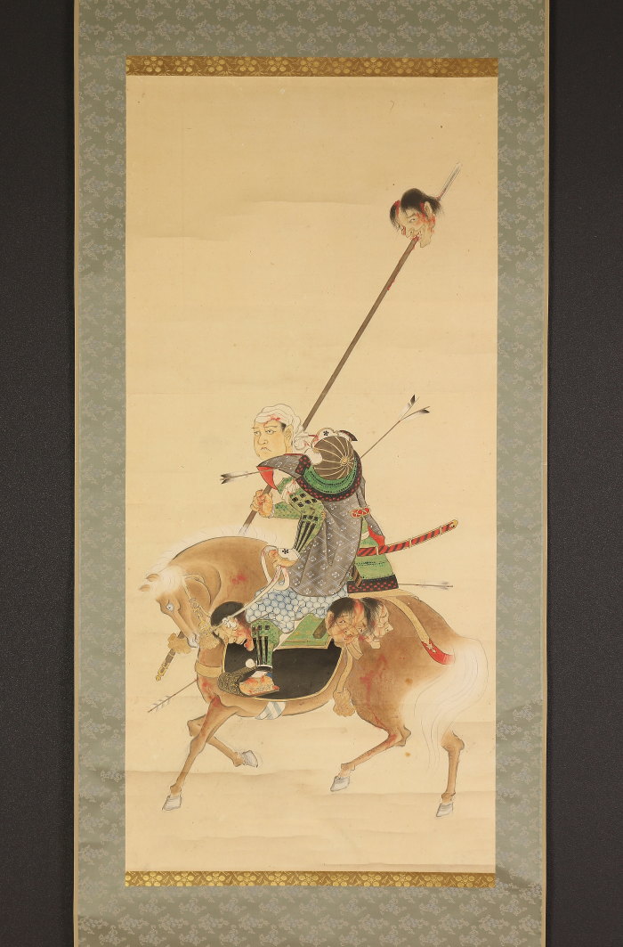 【模写】【伝来】b3900 前田利家公首取図 戦国时代武将 加贺金沢藩主