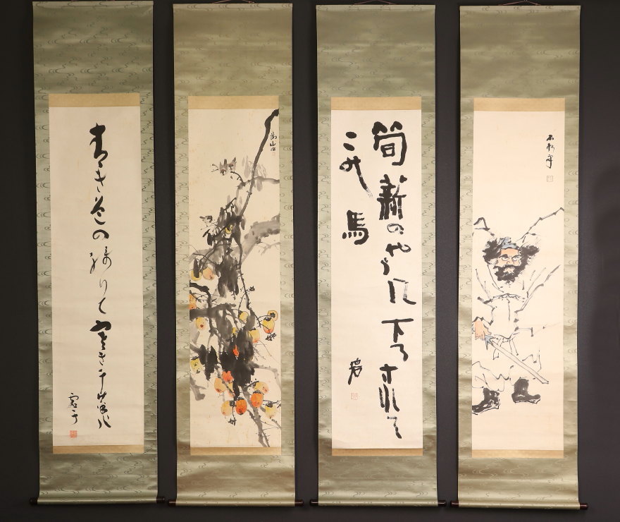 【模写】【伝来】b4683〈中村不折 河东碧梧桐 下村为山 高浜虚子〉四