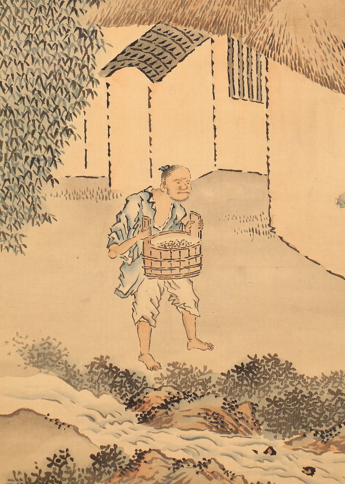 【模写】【伝来】b5406〈与谢芜村〉秋景山水図 俳人 画家 摂津の人