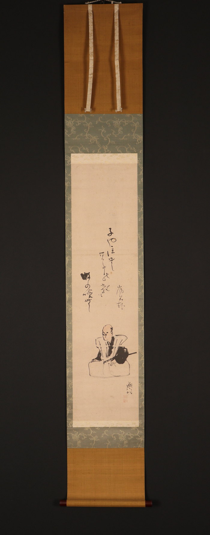 【模写】与謝蕪村外合作/人物俳句合作/人物図/掛軸/名家伝来/AD-790 模写】与謝蕪村外合作/人物俳句合作/人物図/掛軸/名家伝来/AD-790