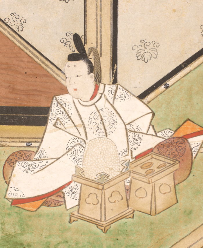 【伝来】b9455〈土佐光起〉物语絵 平安人物図 江戸前期 土佐派运兴