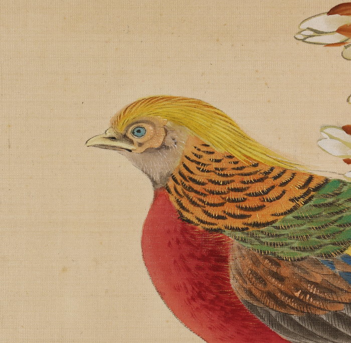 【模写】【伝来】f9145〈川端玉章〉彩色 花鸟図 二点 小田海仙师事